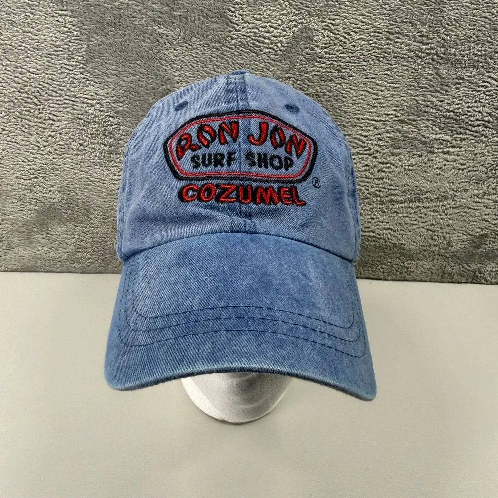 Ron Jon Surf Shop Cozumel Blue Faded Baseball Cap Hat Adjustable Embroidered
